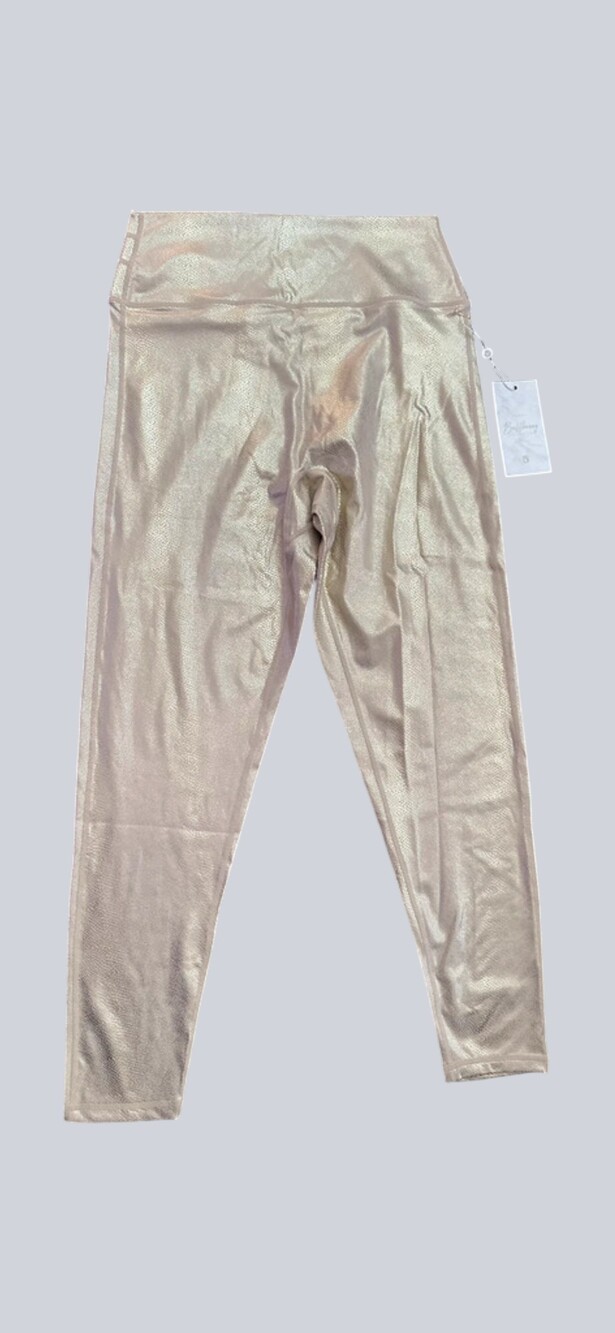 NWT Buffbunny Collection Women’s XL Metallic Gold High Rise Leggings